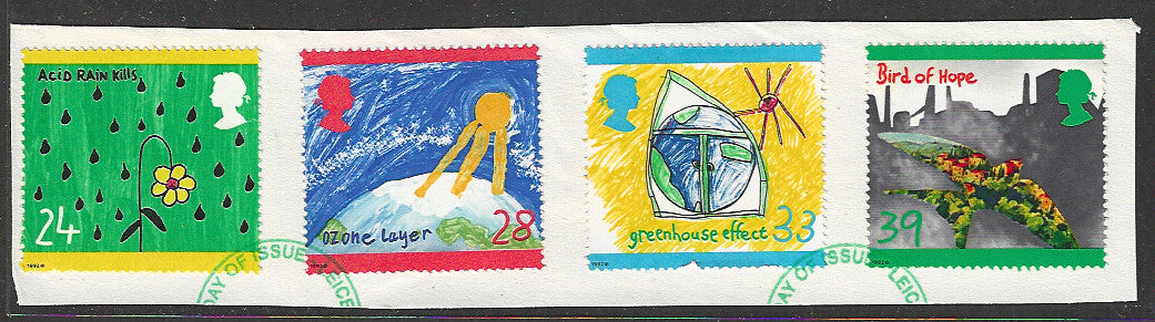 Great Britain stamps - FDC Used On Piece complete set - Used - VVV00111