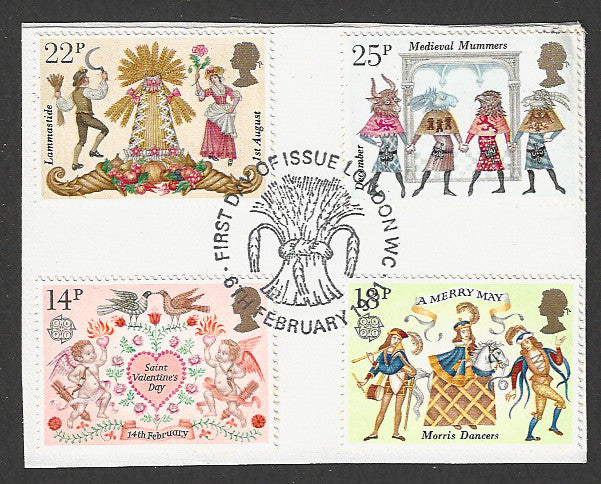 Great Britain stamps - FDC Used On Piece complete set - Used - VVV00331