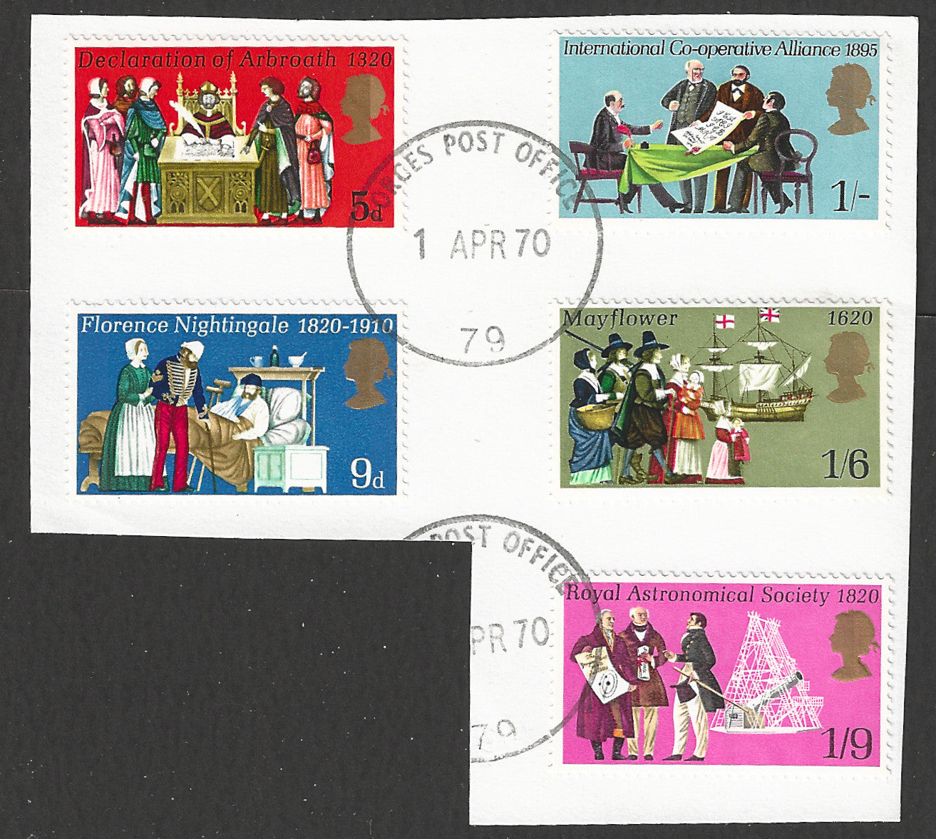 Great Britain stamps - FDC Used On Piece complete set - Used - VVV00357