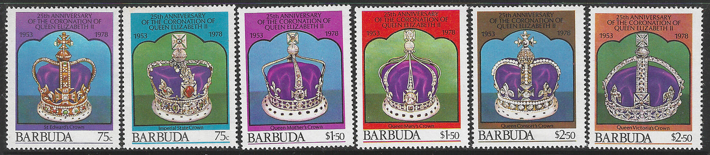 Barbuda, Complete Set, 25th Anniversary of Coronation of Queen Elizabeth II, Mint - VVV00436