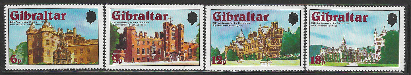 Gibraltar, Complete Set, 25th Anniversary of Coronation, Mint - VVV00460