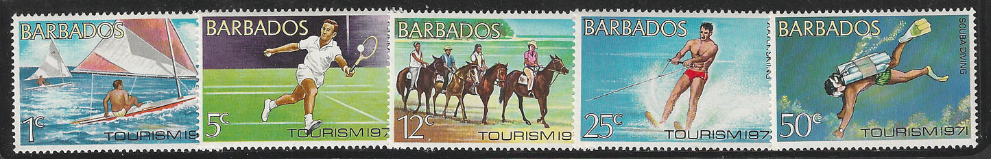 Barbados, Complete Set, Tourism Different Values, Mint - VVV00540