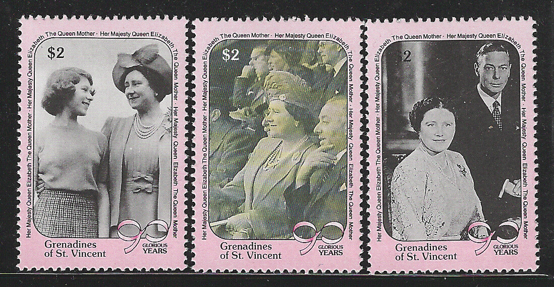 Grenadines of St. Vincent, Complete Set, H.M Queen Elizabeth 90 Years Glorious, Mint - VVV00544