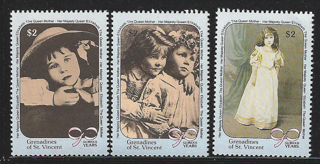 Grenadines of St. Vincent, Complete Set, H.M Queen Elizabeth 90 Years Glorious, Mint - VVV00545