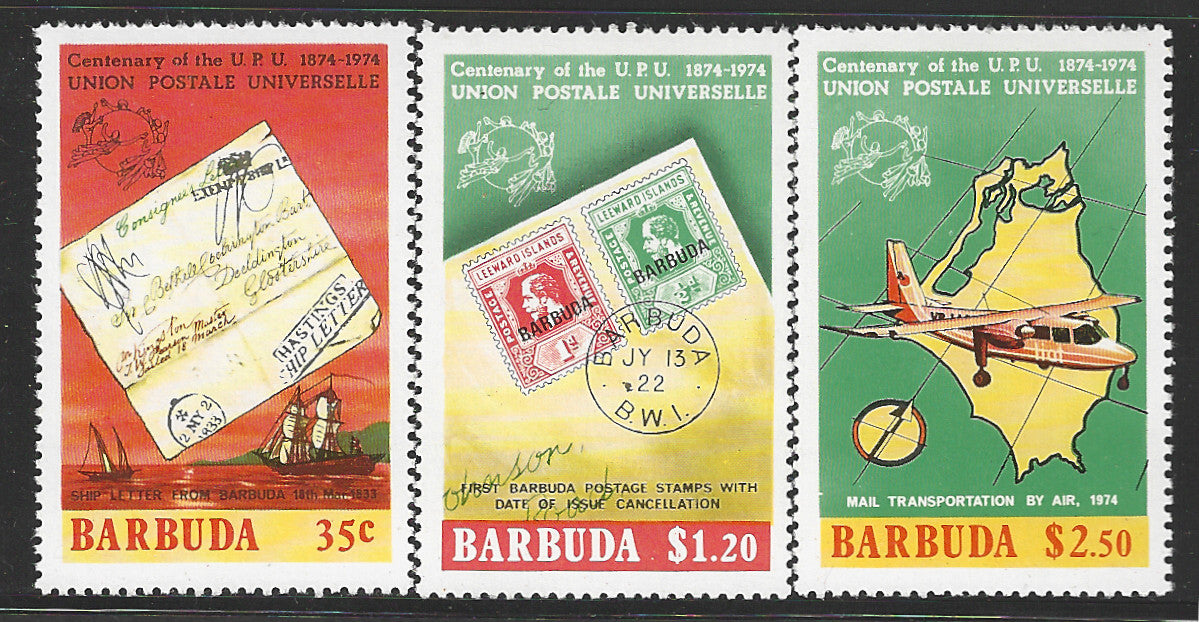 Barbuda, Complete Set, Centenary of U.P.U Union Postale Universelle 1974, Mint - VVV00556