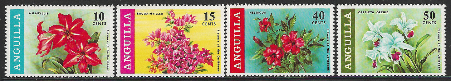 Anguilla, Complete Set, Different Values of Flowers, Mint - VVV00601