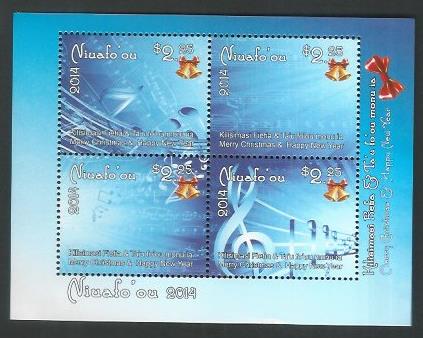 Niualo’ou Stamps Miniatire Sheet – Music theme, 2014 - DDD004