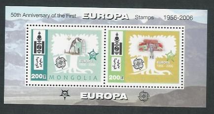 Mongolia Samps Miniature sheet – 50 th Anniversary of the first Europa , Cept , 2006 - DDD0017
