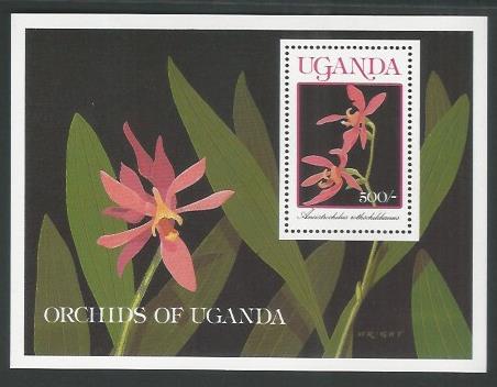 Uganda Stamps Miniature sheet – Orchids , Mint - DDD0018
