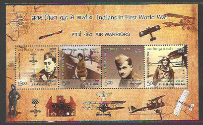 Indian Stamps - Miniature Sheets - India's in First War - Air Warriors , 2019 - EEE196