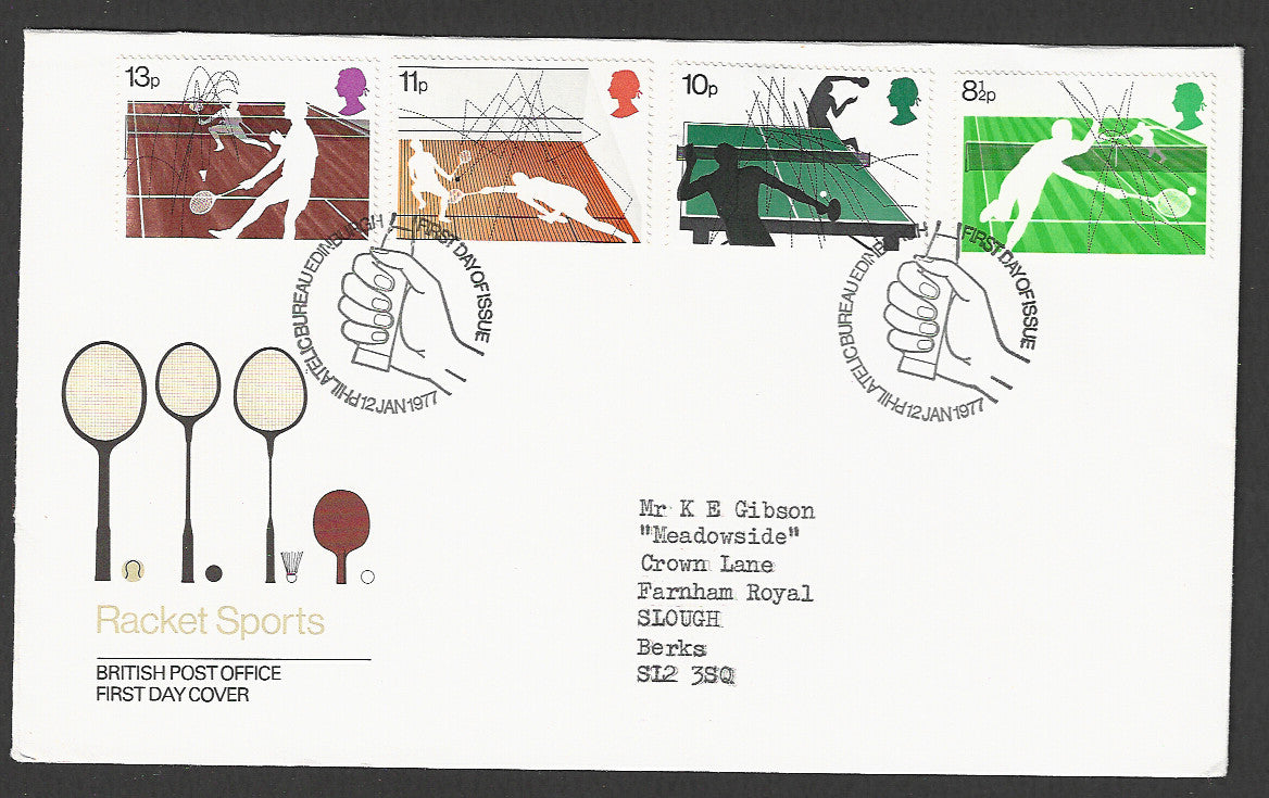 Great Britain FDC - British Racket Sports - GGG00015