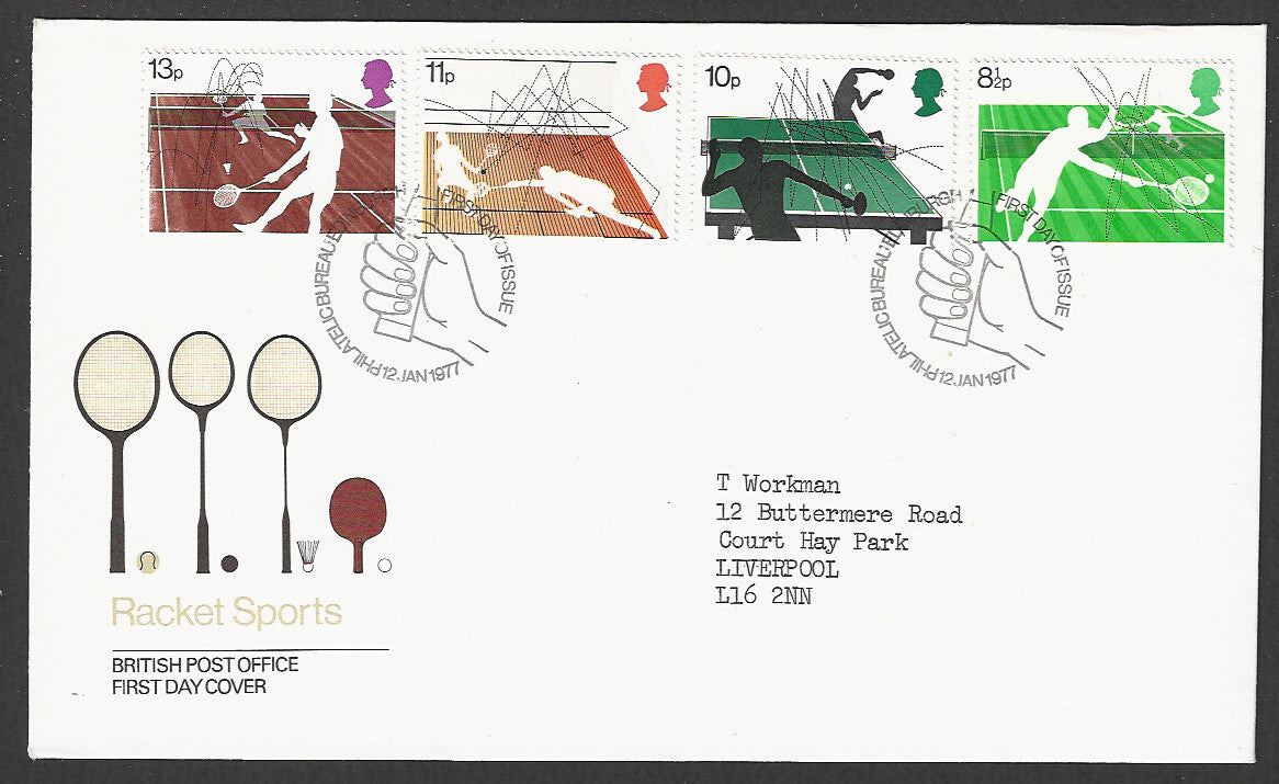 Great Britain FDC - British Racket Sports - GGG00019