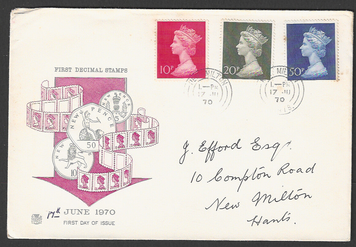 Great Britain FDC - First Decimal Stamps - GGG00059