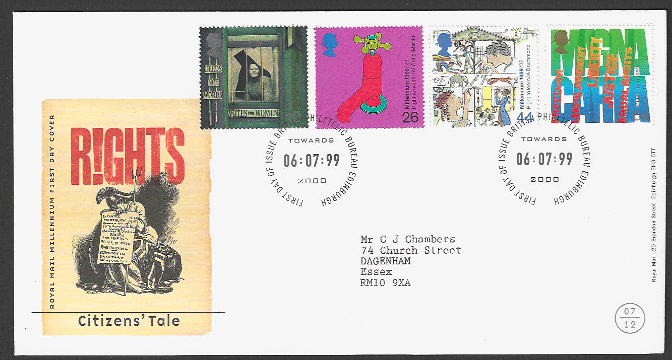 Great Britain FDC - Rights Citizens Tale, 2000 - GGG00141