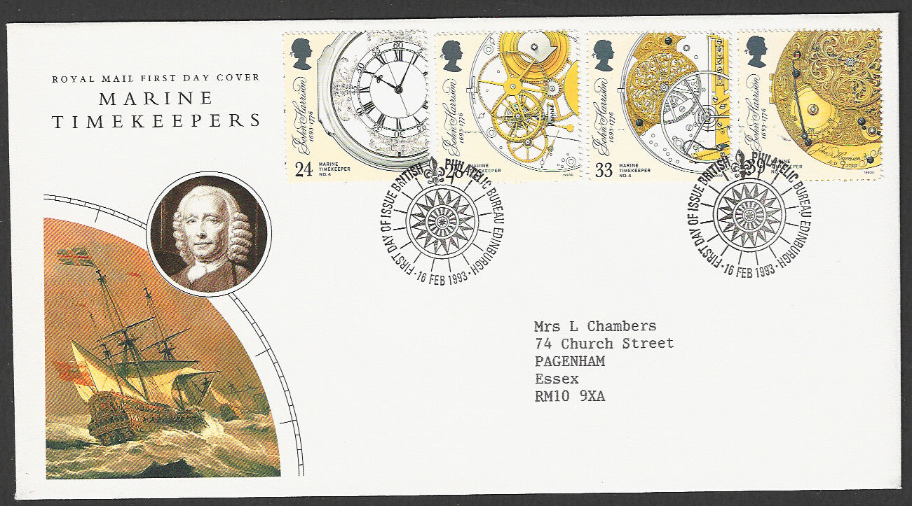 Great Britain FDC - Marine Timekeepers, 1993 - GGG00153