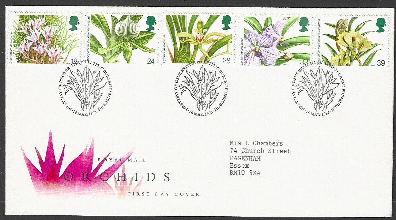 Great Britain FDC - Orchids Royal Mail, 1993 - GGG00155