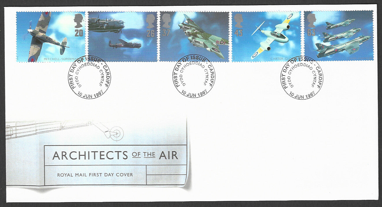 Great Britain FDC - Architects of the Air Set of Five Royal Mail, 1997 - GGG00159