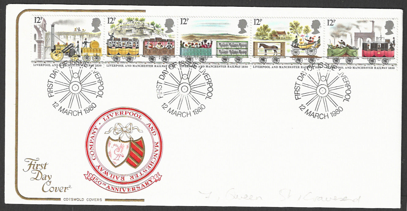 Great Britain FDC - Railway Company Liverpool, 1980 - GGG00206