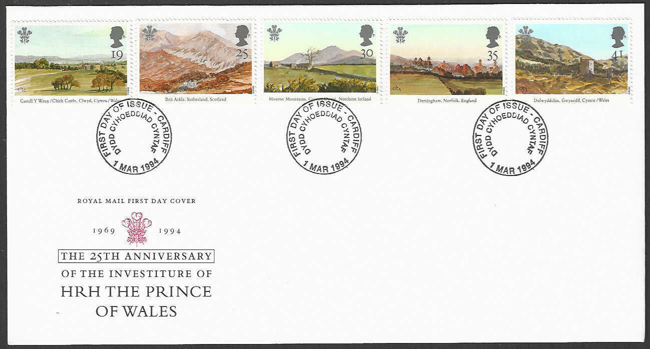 Great Britain FDC - HRH The Prince of Wales 25th Anniversary, 1994 - GGG00214