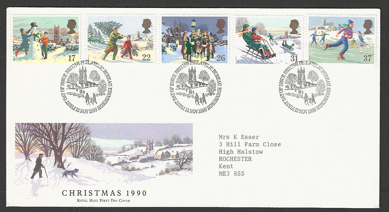Great Britain FDC - Christmas, 1990 - GGG00227