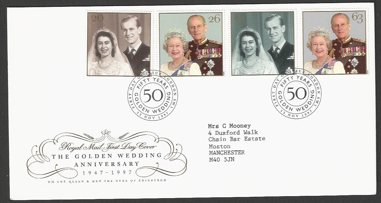 Great Britain FDC - The Golden Wedding Anniversary, 1997 - GGG00236