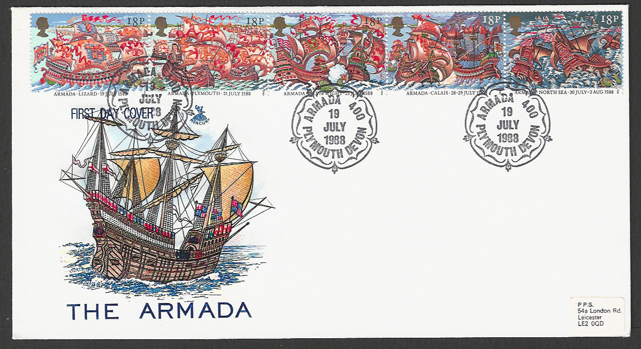 Great Britain FDC - The Armada Plymouth Devon, 1988 - GGG00287