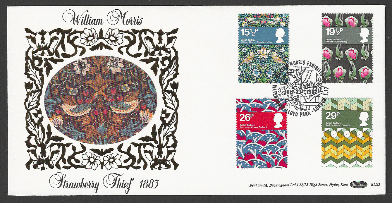 Great Britain FDC - Great Britain Silk Catchet Benham Cover, 1982 - GGG00302