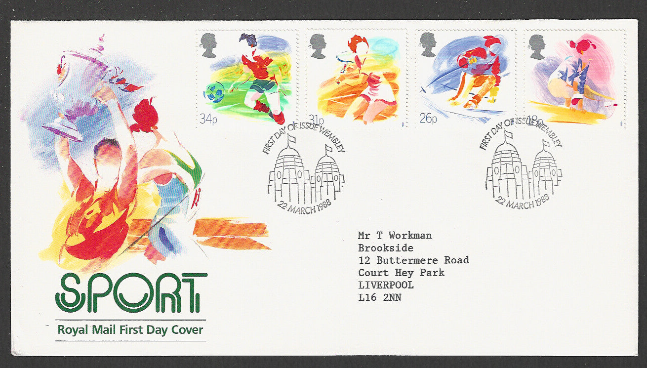 Great Britain FDC - Sports, 1988 - GGG00313