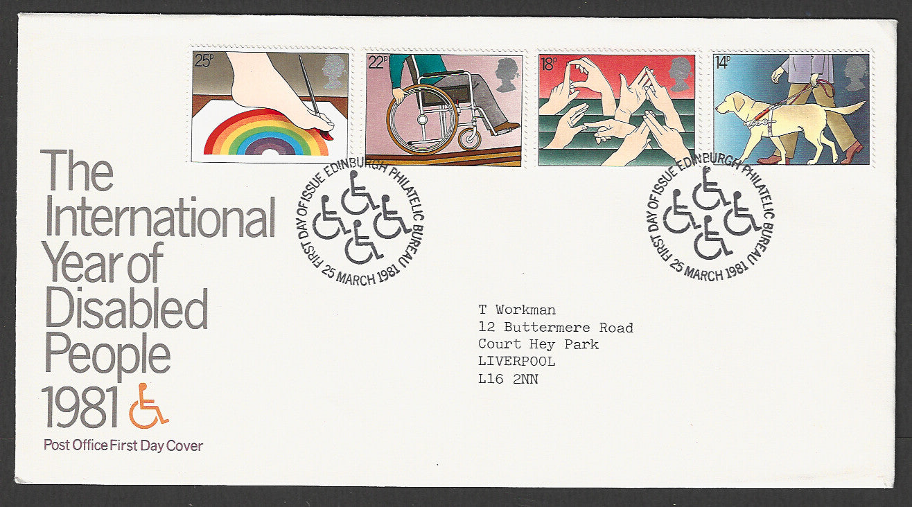 Great Britain FDC - International Year of Disabled People, 1981 - GGG00317