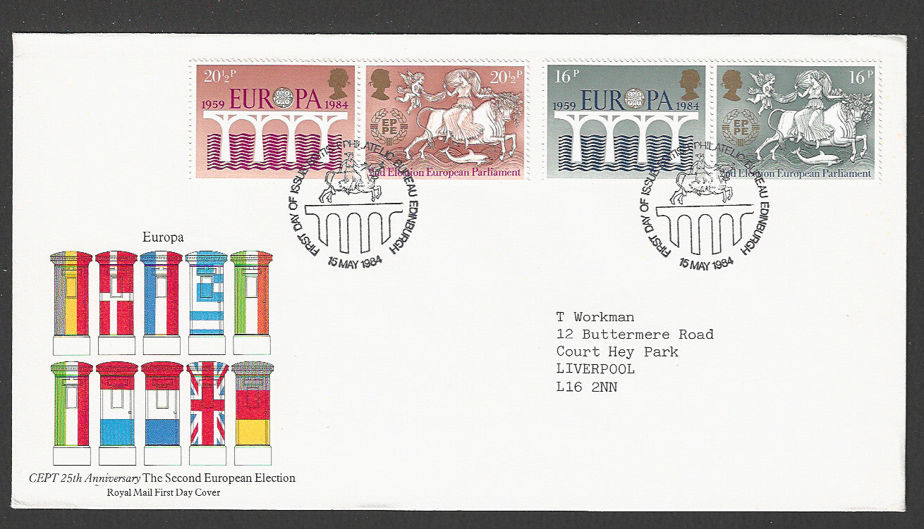 Great Britain FDC - Europa CEPT 25th Anniversary, 1984 - GGG00331