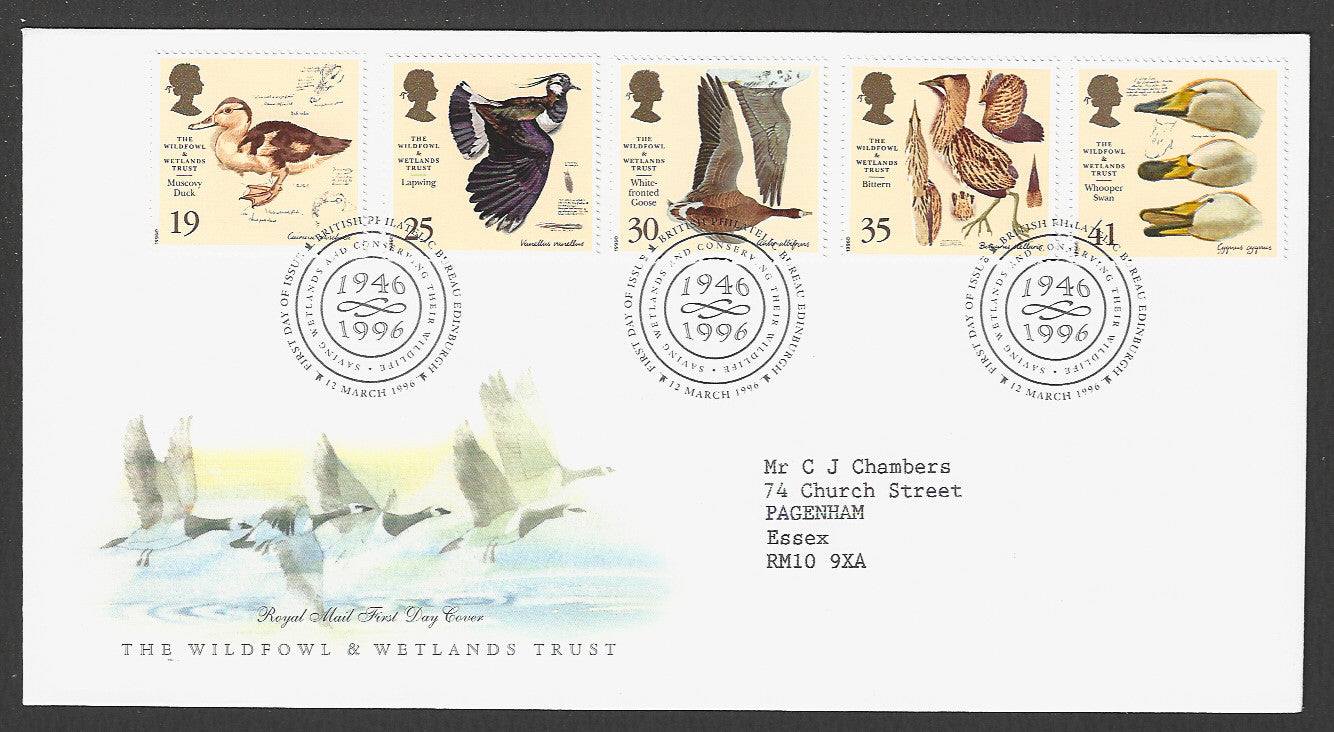Great Britain FDC - The Wild Fowl & Wet Lands Trust, 1996 - GGG00343