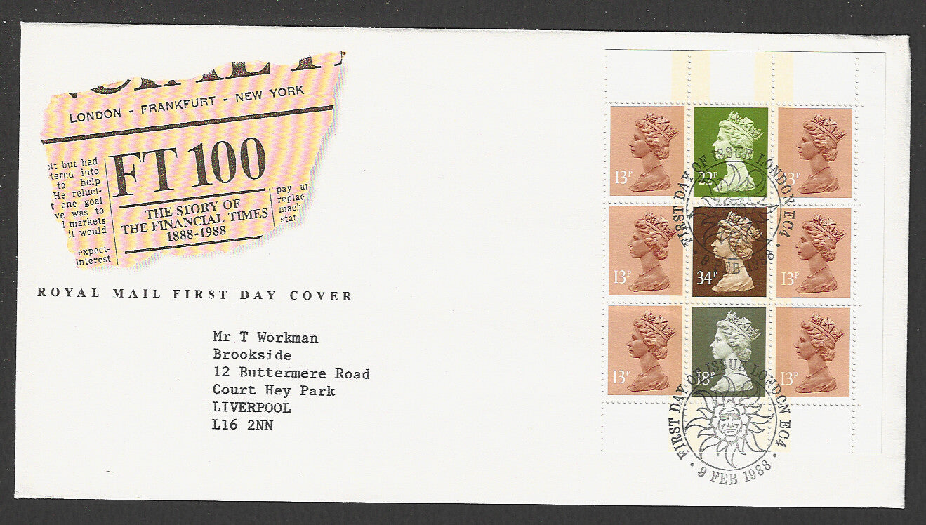 Great Britain FDC - The Story of Finicial Times, 1988 - GGG00385