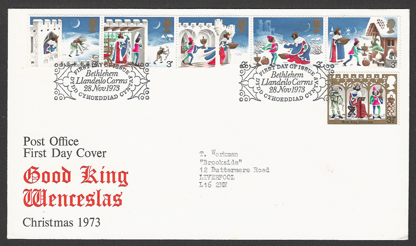 Great Britain FDC - Christmas Bethlehem Llandeilo Carms, 1973 - GGG00397