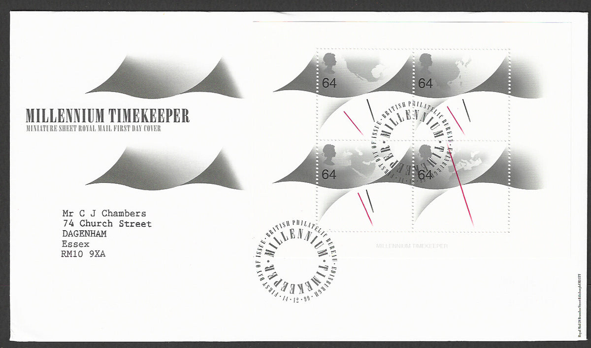 Great Britain FDC - Millennium Timekeeper, 1999 - GGG00401