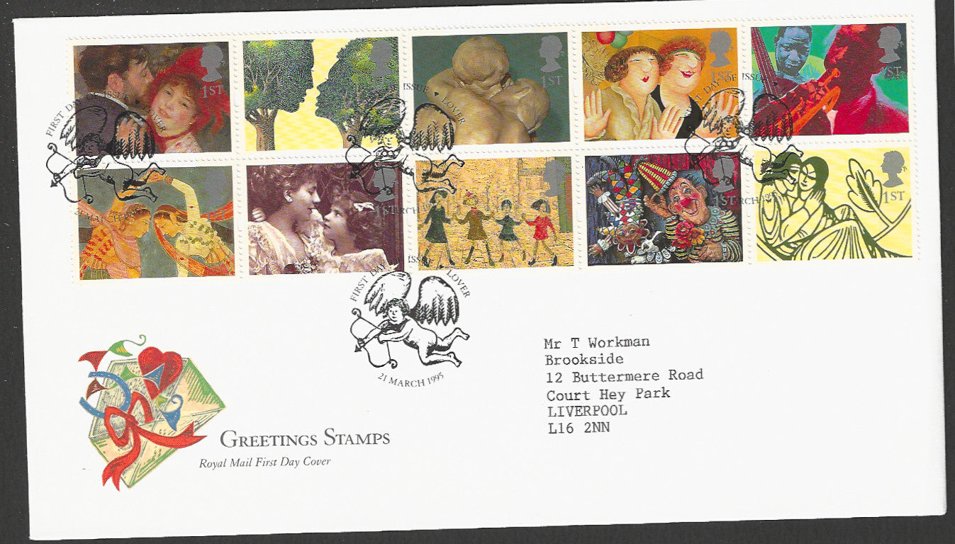 Great Britain FDC - Greeting Stamps, 1995 - GGG00409
