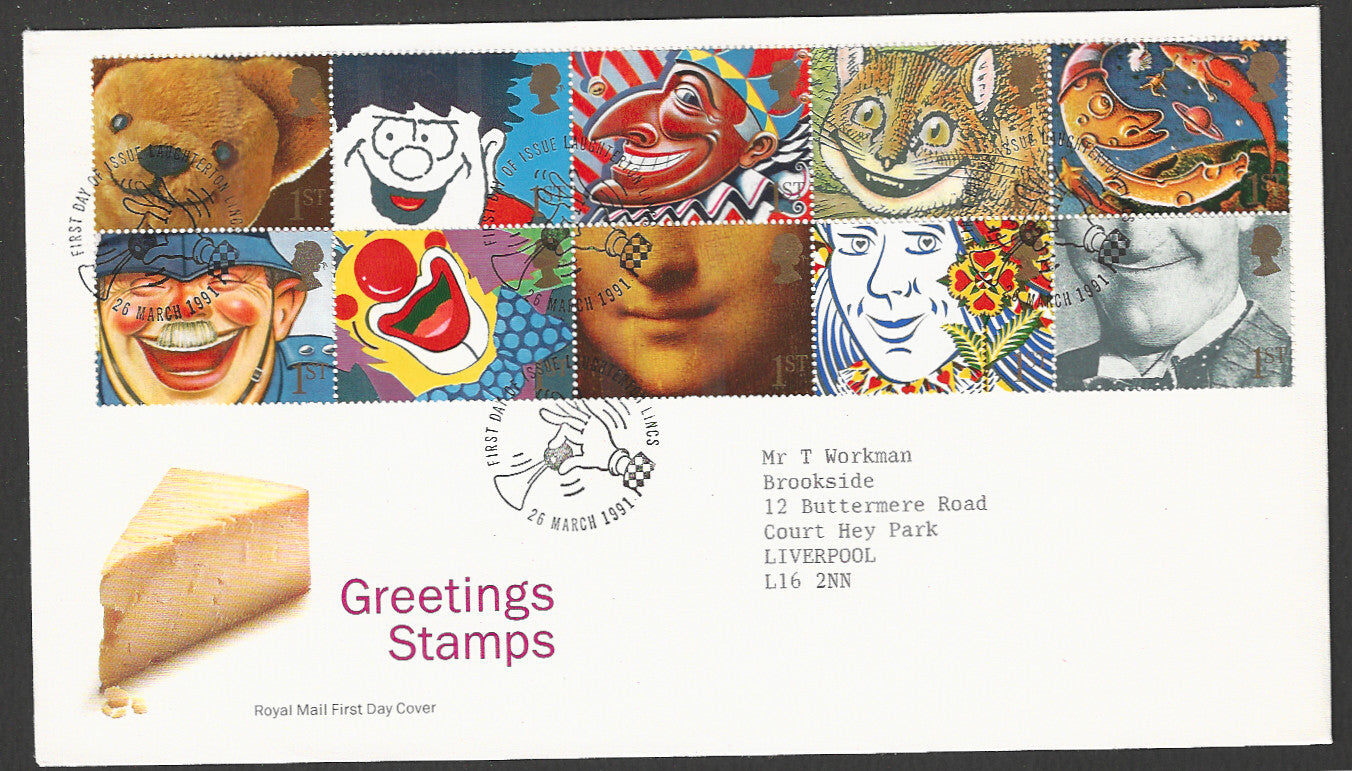 Great Britain FDC - Greeting Stamps, 1991 - GGG00412