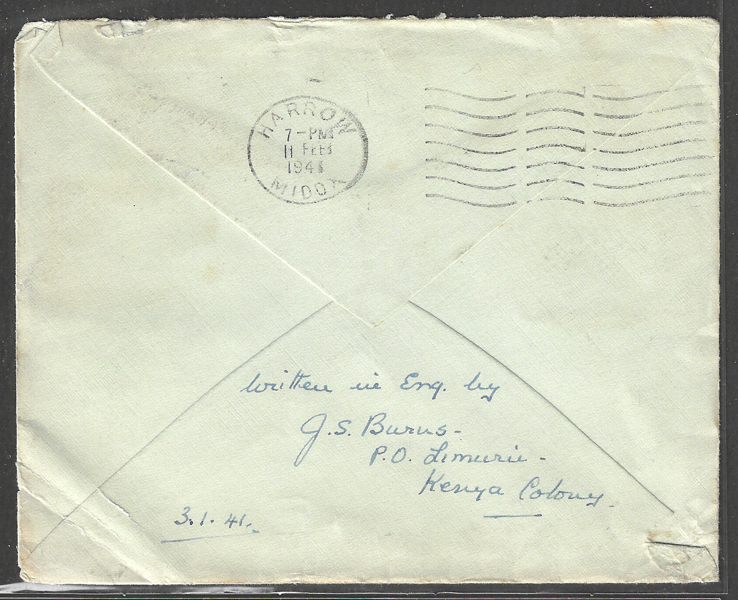 South Africa to England Postally used Airmail Cover, 1941 - GGG00442