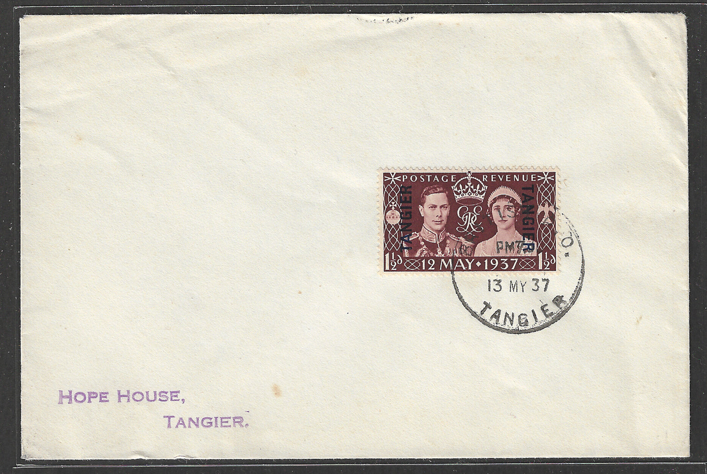 Great Britain Stamps Overprinted as Tangier FDC , 1937 - GGG00469