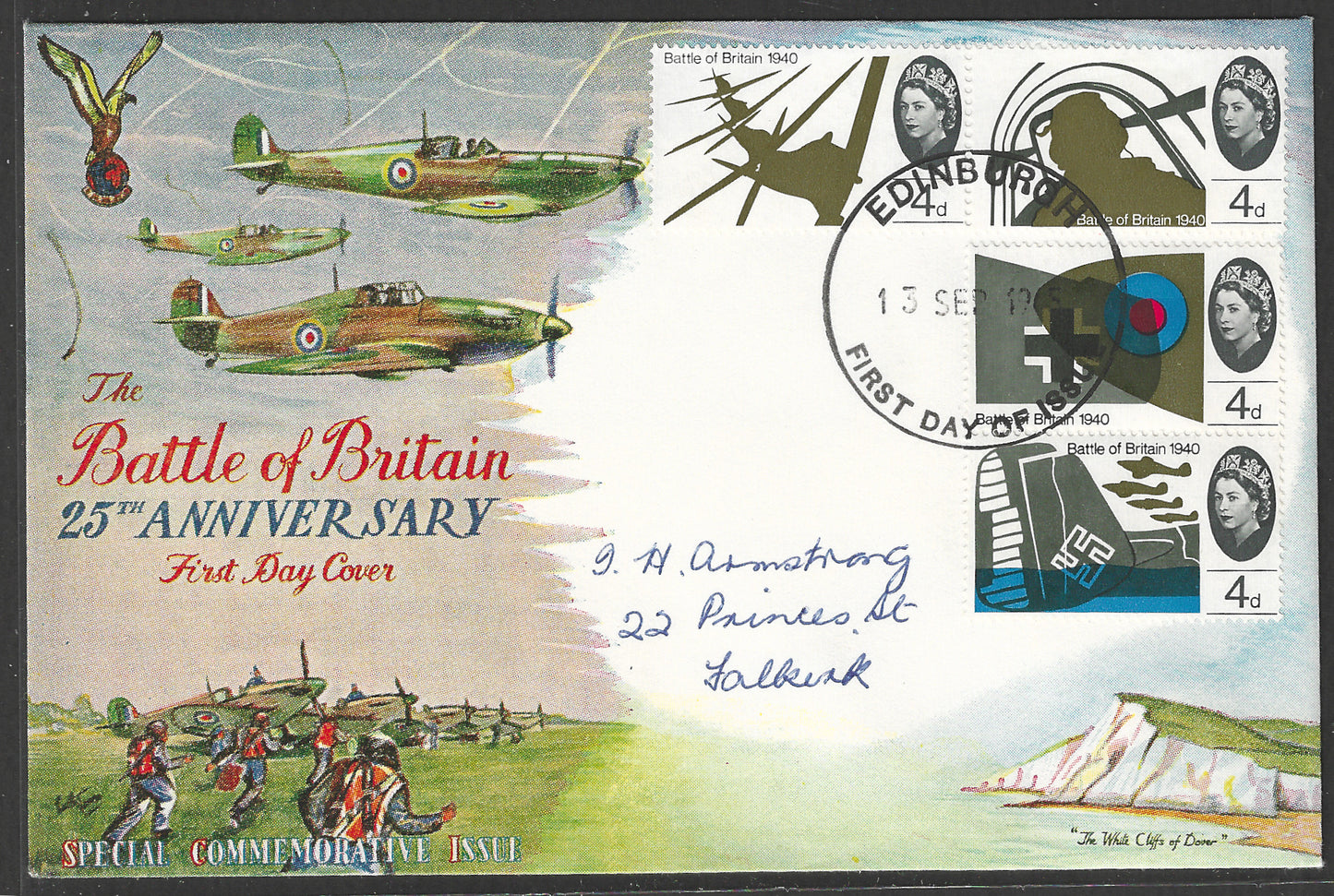 Great Britain - The Battle of Britain 25 th Anniversary FDC , 1965 - GGG00515