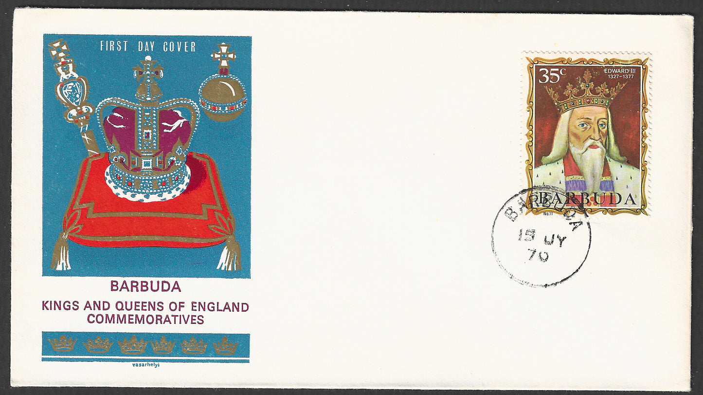 Barbuda - FDC Kings and queens of England commemoratives, 1970 - GGG00564