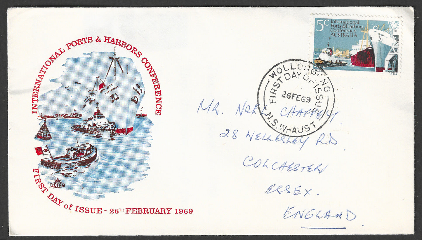 Australia FDC - International Ports and HArbors Conference , 1969 - GGG00574