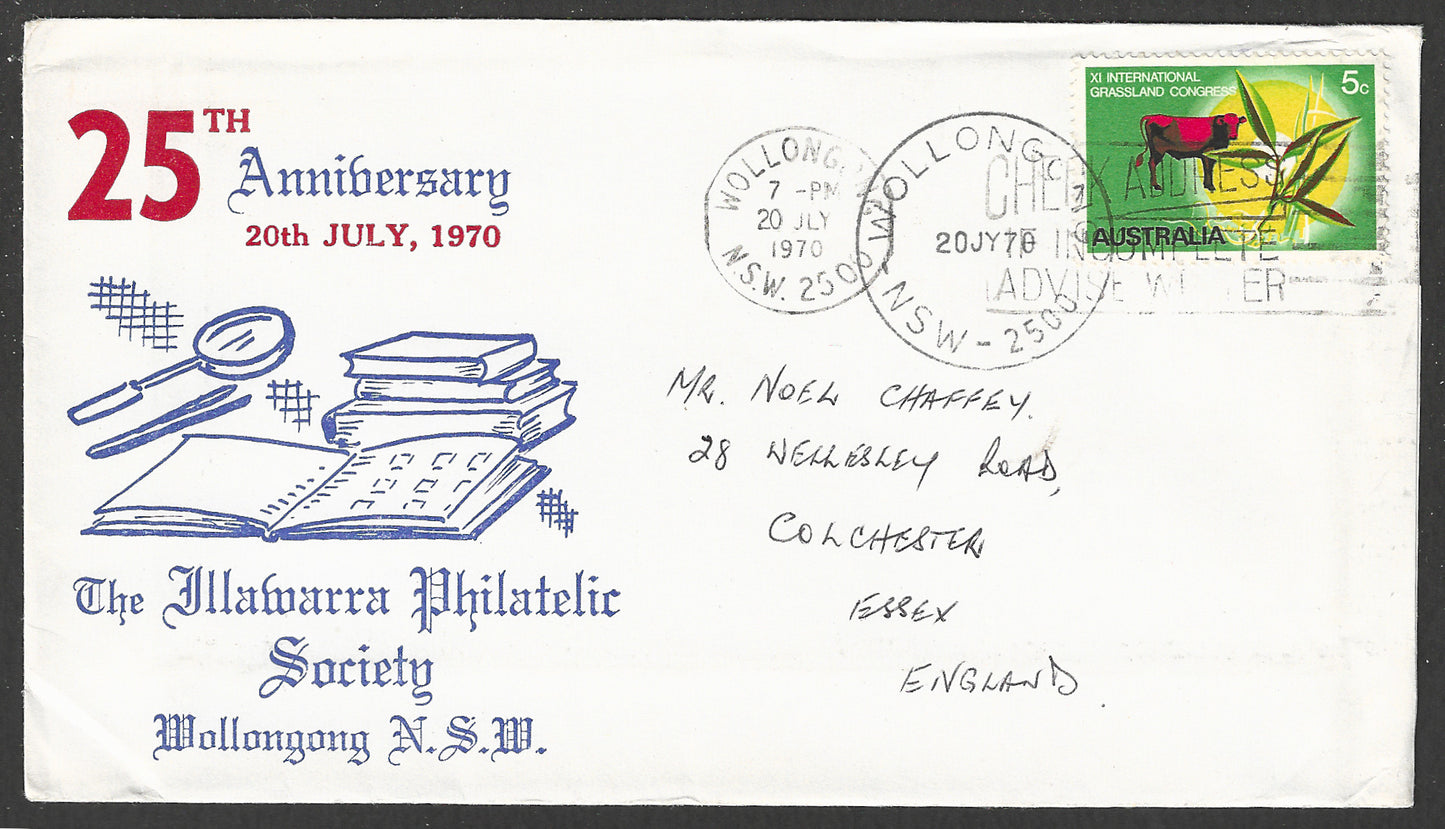 Australia FDC - Postally used Cover , 1970 - GGG00577