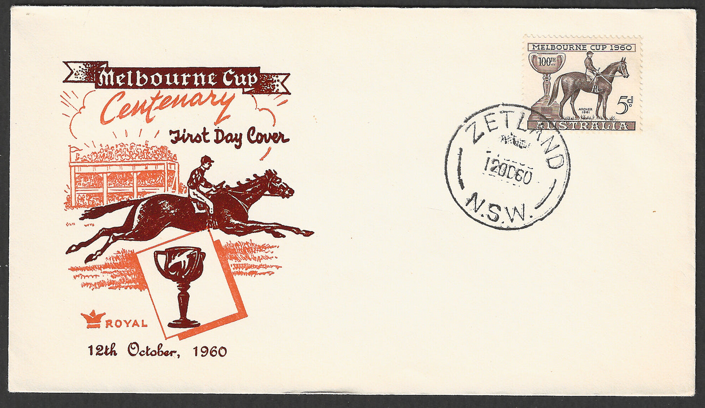 Australia FDC - Melbourne Cup Centenary 1960 - GGG00594