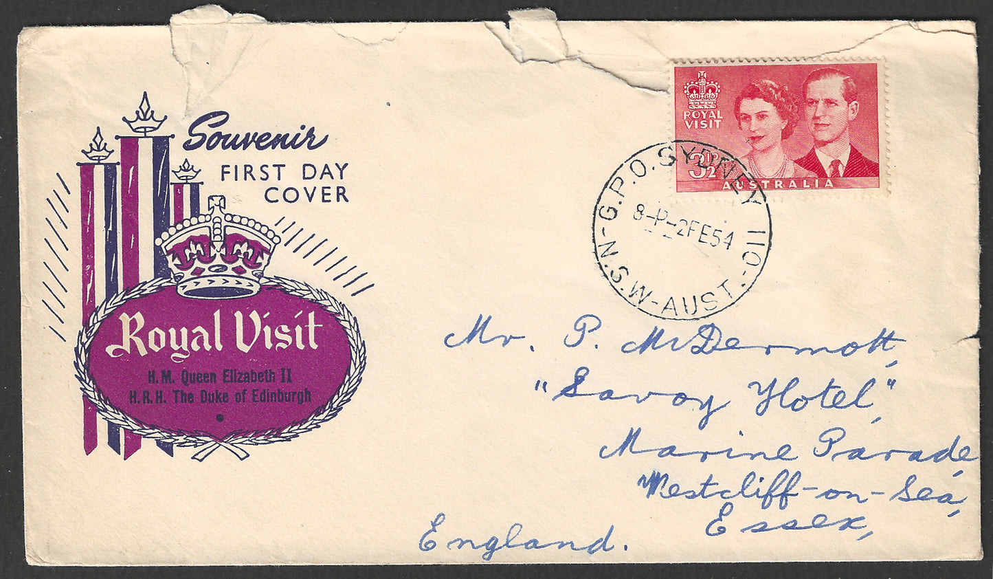 Australia FDC - Royal Vist Q E II , 1954 - GGG00600