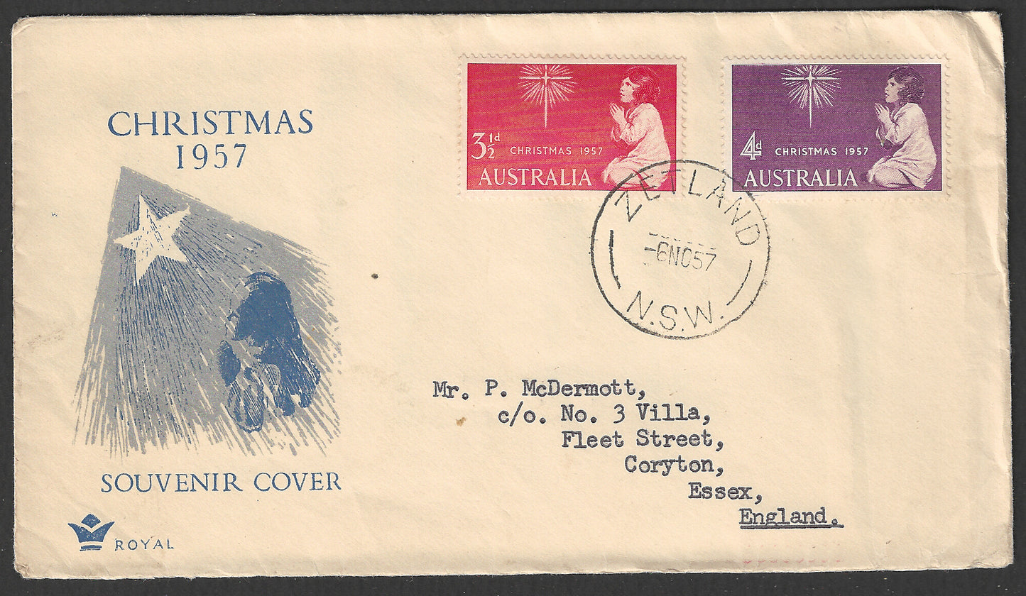 Australia FDC - Christmas , 1957 Sovenir Cover - GGG00604