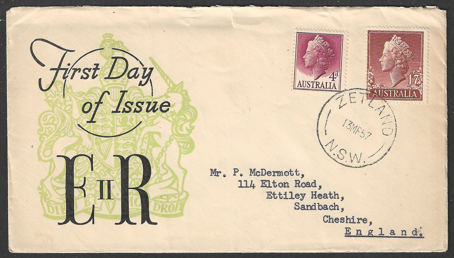 Australia FDC - Q E II , 1957 - GGG00605