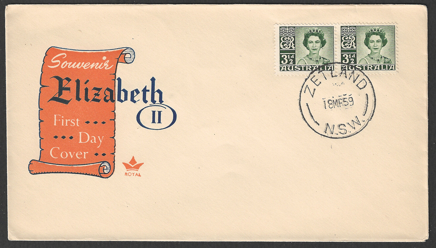 Australia FDC - KQ E II Souvenir cover, 1959 - GGG00612