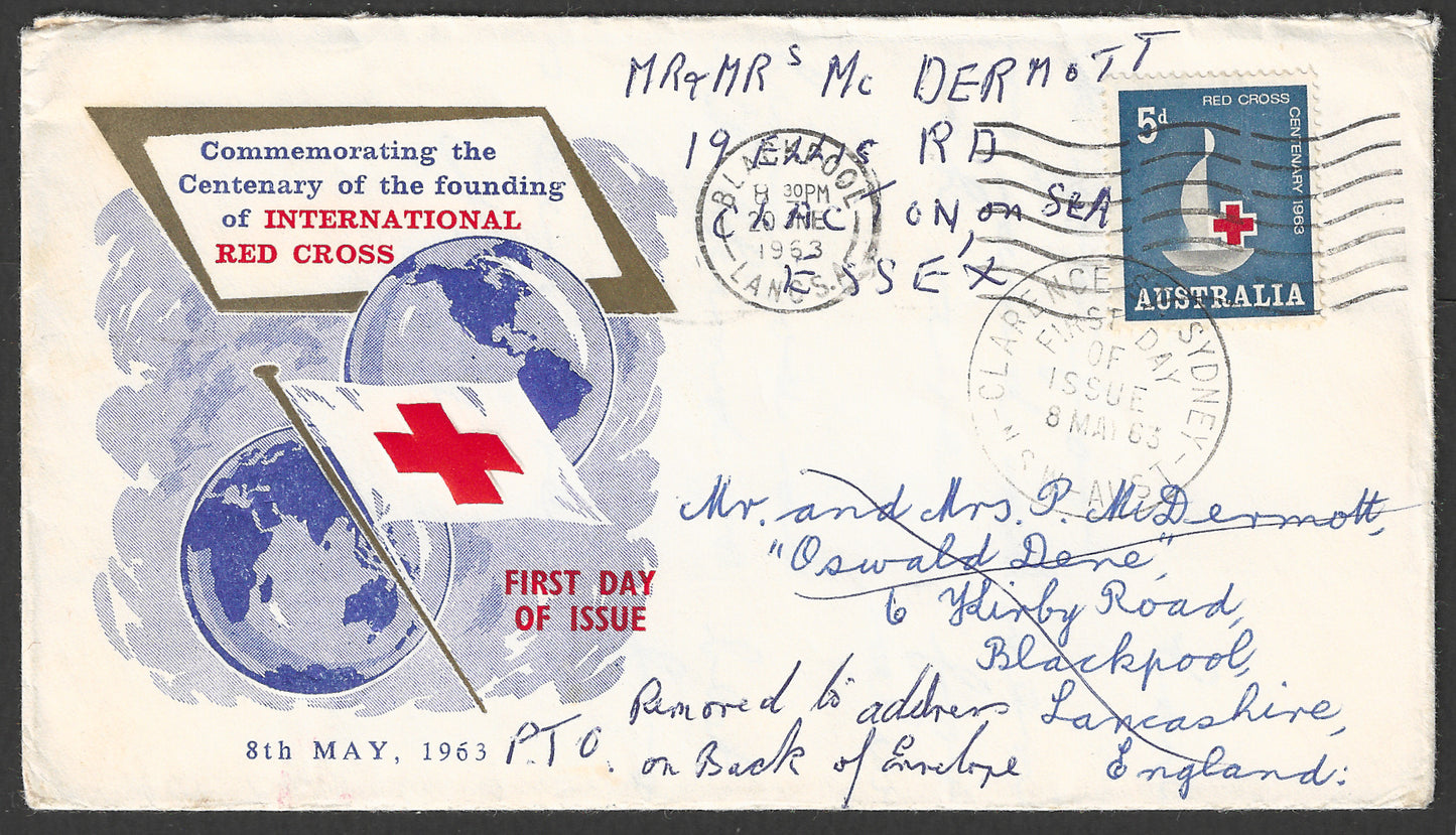 Australia FDC - Centenary of International Red Cross, 1963 - GGG00615