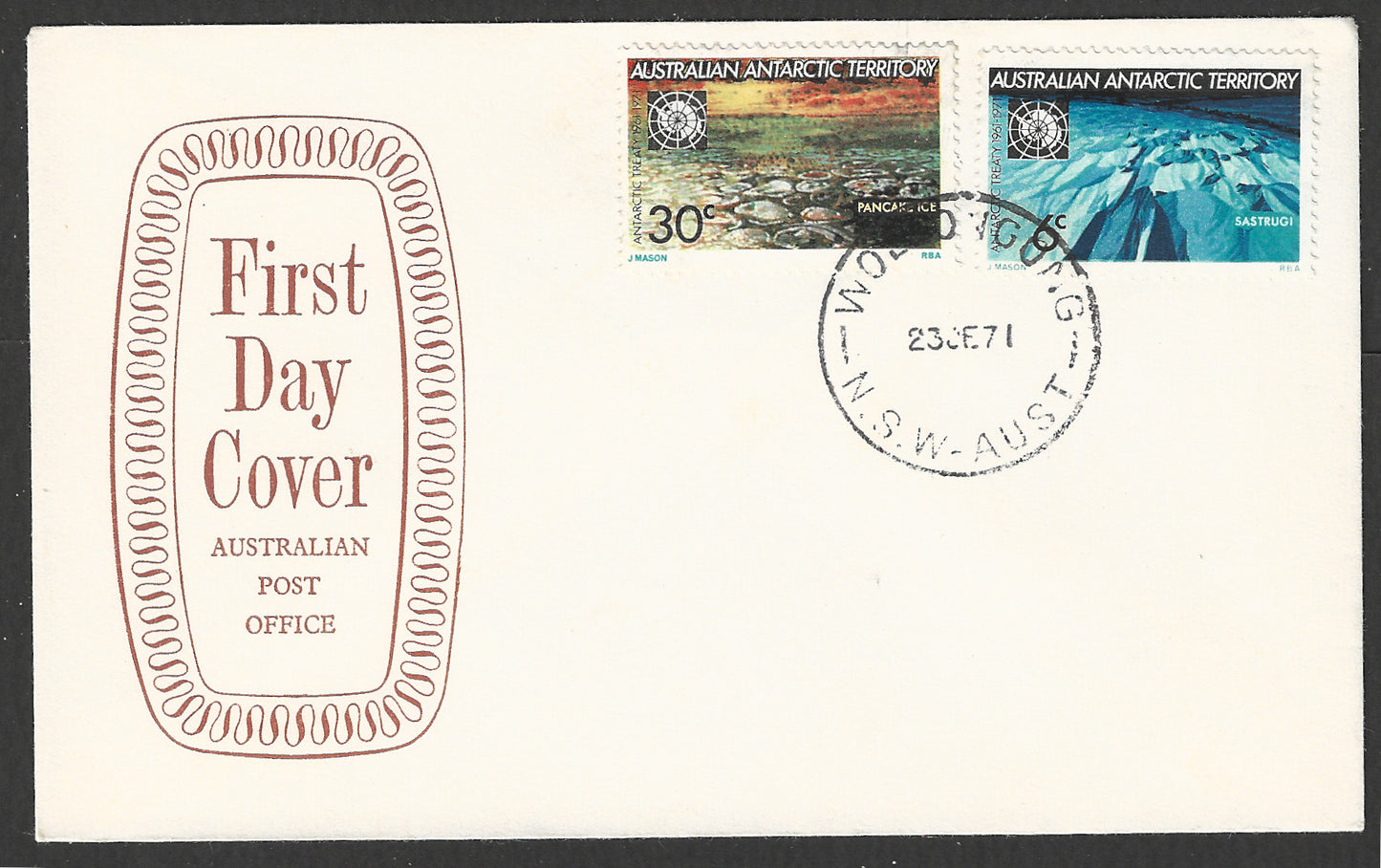 Australia Antarctic Territory stamps FDC , 1971 - GGG00643