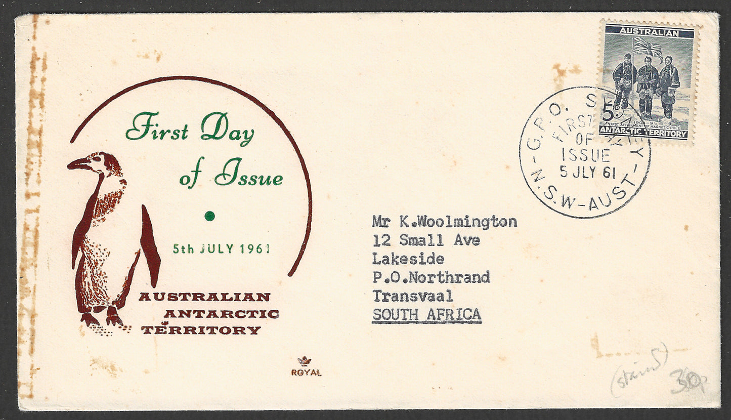 Australia Antarctic Territory - FDC Cover - Pengiuns, 1961 - GGG00740